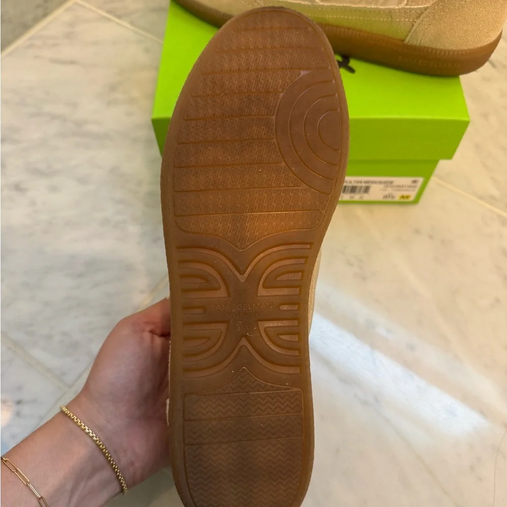 Sam Edelman Kyla Sneakers in Ivory/Honey Tan - Picture 7 of 10